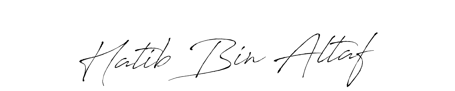 Make a beautiful signature design for name Hatib Bin Altaf. With this signature (Antro_Vectra) style, you can create a handwritten signature for free. Hatib Bin Altaf signature style 6 images and pictures png