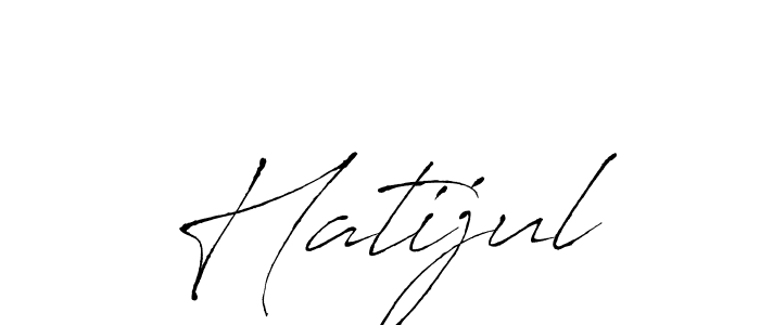 How to make Hatijul name signature. Use Antro_Vectra style for creating short signs online. This is the latest handwritten sign. Hatijul signature style 6 images and pictures png