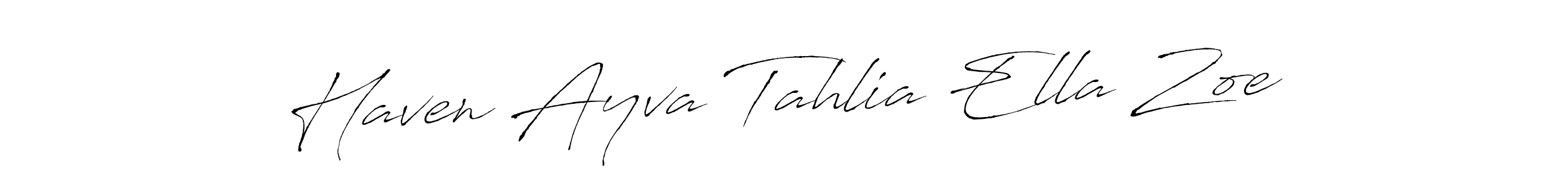 Haven Ayva Tahlia Ella Zoe stylish signature style. Best Handwritten Sign (Antro_Vectra) for my name. Handwritten Signature Collection Ideas for my name Haven Ayva Tahlia Ella Zoe. Haven Ayva Tahlia Ella Zoe signature style 6 images and pictures png