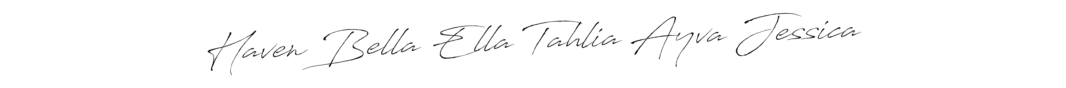 Make a beautiful signature design for name Haven Bella Ella Tahlia Ayva Jessica. Use this online signature maker to create a handwritten signature for free. Haven Bella Ella Tahlia Ayva Jessica signature style 6 images and pictures png