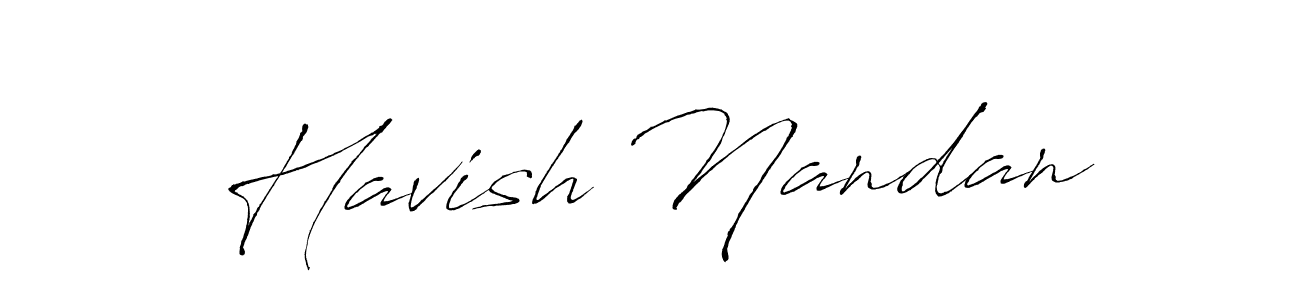 Create a beautiful signature design for name Havish Nandan. With this signature (Antro_Vectra) fonts, you can make a handwritten signature for free. Havish Nandan signature style 6 images and pictures png