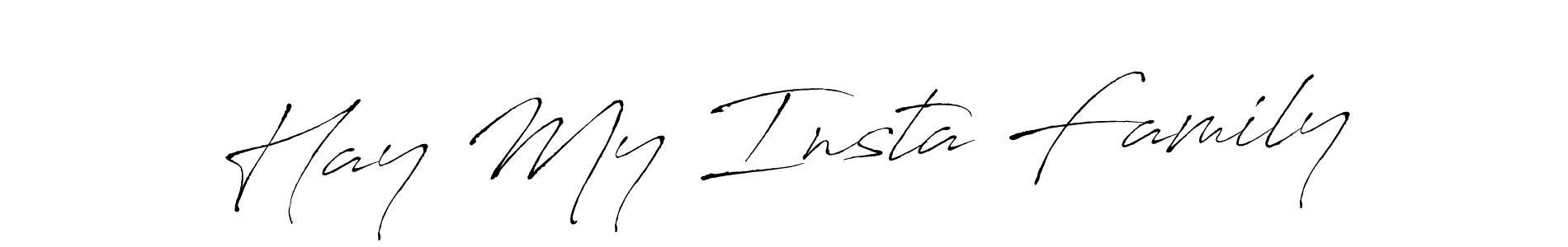 The best way (Antro_Vectra) to make a short signature is to pick only two or three words in your name. The name Hay My Insta Family include a total of six letters. For converting this name. Hay My Insta Family signature style 6 images and pictures png