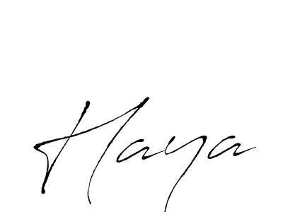 Make a beautiful signature design for name Haya. With this signature (Antro_Vectra) style, you can create a handwritten signature for free. Haya signature style 6 images and pictures png