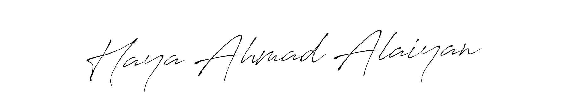 Haya Ahmad Alaiyan stylish signature style. Best Handwritten Sign (Antro_Vectra) for my name. Handwritten Signature Collection Ideas for my name Haya Ahmad Alaiyan. Haya Ahmad Alaiyan signature style 6 images and pictures png