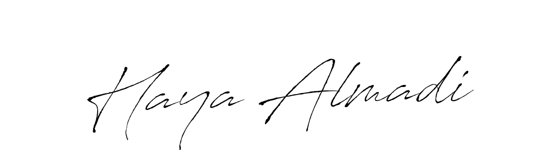 The best way (Antro_Vectra) to make a short signature is to pick only two or three words in your name. The name Haya Almadi include a total of six letters. For converting this name. Haya Almadi signature style 6 images and pictures png