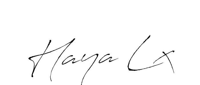 Also we have Haya Lx name is the best signature style. Create professional handwritten signature collection using Antro_Vectra autograph style. Haya Lx signature style 6 images and pictures png