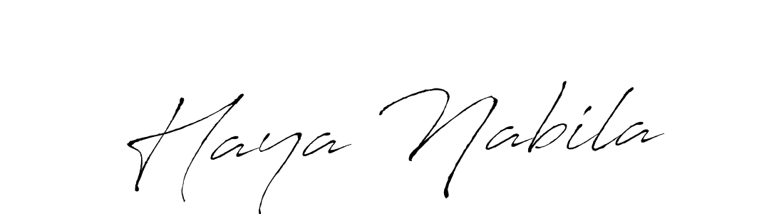 Also we have Haya Nabila name is the best signature style. Create professional handwritten signature collection using Antro_Vectra autograph style. Haya Nabila signature style 6 images and pictures png