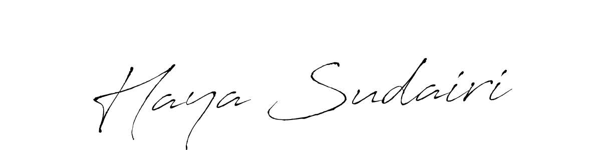 Design your own signature with our free online signature maker. With this signature software, you can create a handwritten (Antro_Vectra) signature for name Haya Sudairi. Haya Sudairi signature style 6 images and pictures png