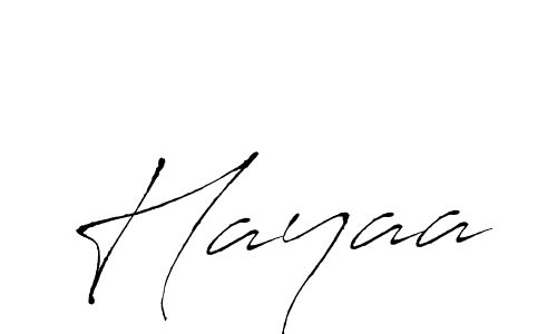 Use a signature maker to create a handwritten signature online. With this signature software, you can design (Antro_Vectra) your own signature for name Hayaa. Hayaa signature style 6 images and pictures png