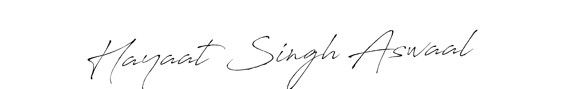 Make a beautiful signature design for name Hayaat Singh Aswaal. With this signature (Antro_Vectra) style, you can create a handwritten signature for free. Hayaat Singh Aswaal signature style 6 images and pictures png