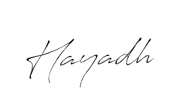 Make a beautiful signature design for name Hayadh. Use this online signature maker to create a handwritten signature for free. Hayadh signature style 6 images and pictures png