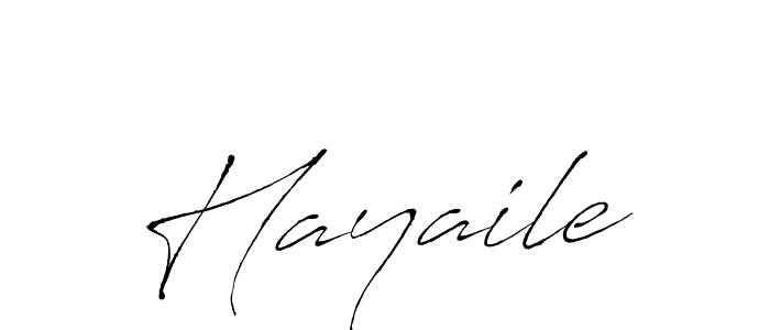 Use a signature maker to create a handwritten signature online. With this signature software, you can design (Antro_Vectra) your own signature for name Hayaile. Hayaile signature style 6 images and pictures png