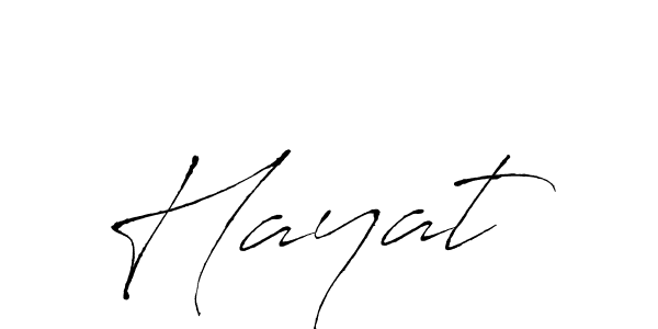 Create a beautiful signature design for name Hayat . With this signature (Antro_Vectra) fonts, you can make a handwritten signature for free. Hayat  signature style 6 images and pictures png