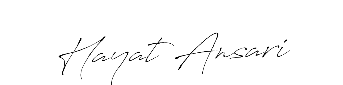 Use a signature maker to create a handwritten signature online. With this signature software, you can design (Antro_Vectra) your own signature for name Hayat Ansari. Hayat Ansari signature style 6 images and pictures png