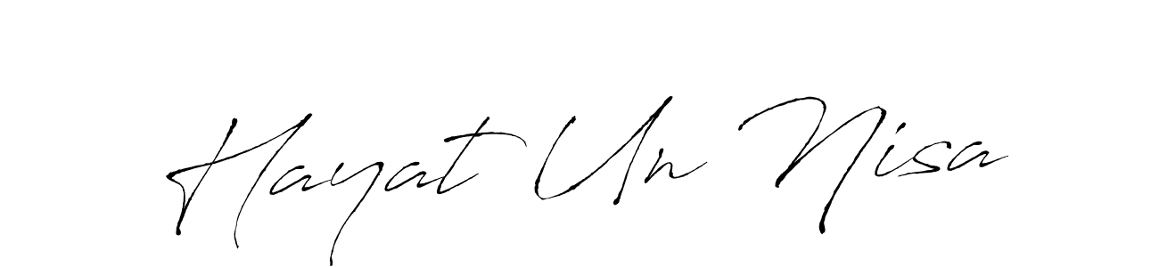 Use a signature maker to create a handwritten signature online. With this signature software, you can design (Antro_Vectra) your own signature for name Hayat Un Nisa. Hayat Un Nisa signature style 6 images and pictures png