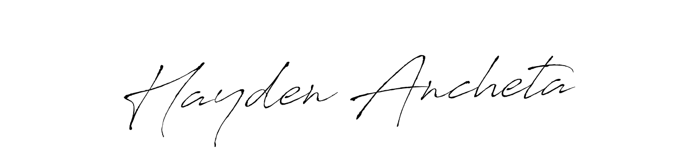 How to make Hayden Ancheta name signature. Use Antro_Vectra style for creating short signs online. This is the latest handwritten sign. Hayden Ancheta signature style 6 images and pictures png