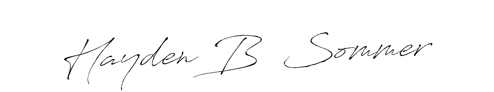 It looks lik you need a new signature style for name Hayden B  Sommer. Design unique handwritten (Antro_Vectra) signature with our free signature maker in just a few clicks. Hayden B  Sommer signature style 6 images and pictures png