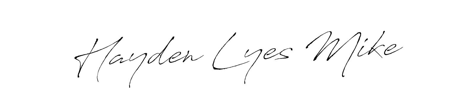 Similarly Antro_Vectra is the best handwritten signature design. Signature creator online .You can use it as an online autograph creator for name Hayden Lyes Mike. Hayden Lyes Mike signature style 6 images and pictures png