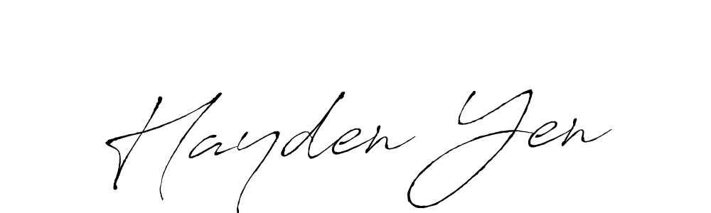 Hayden Yen stylish signature style. Best Handwritten Sign (Antro_Vectra) for my name. Handwritten Signature Collection Ideas for my name Hayden Yen. Hayden Yen signature style 6 images and pictures png