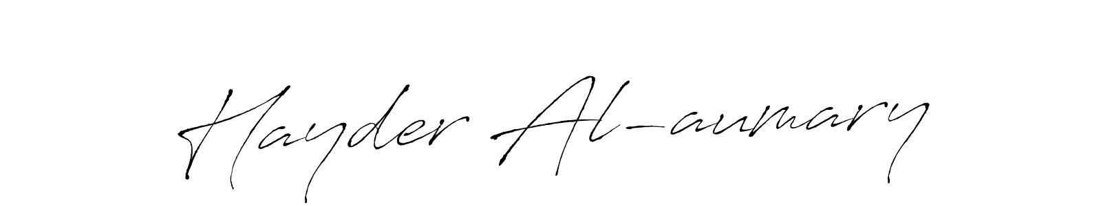 How to make Hayder Al-aumary signature? Antro_Vectra is a professional autograph style. Create handwritten signature for Hayder Al-aumary name. Hayder Al-aumary signature style 6 images and pictures png