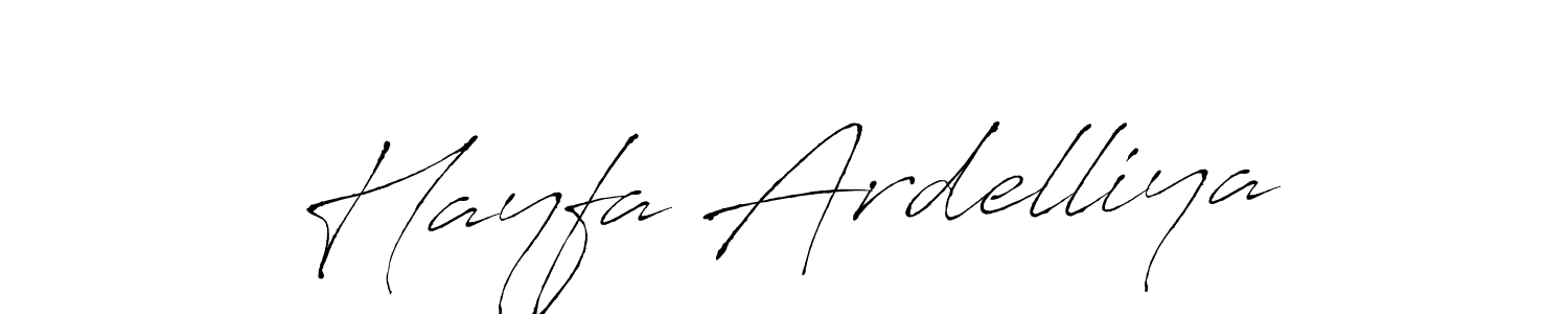 Make a beautiful signature design for name Hayfa Ardelliya. With this signature (Antro_Vectra) style, you can create a handwritten signature for free. Hayfa Ardelliya signature style 6 images and pictures png