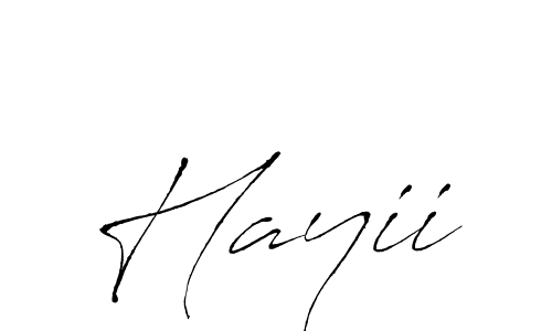 Use a signature maker to create a handwritten signature online. With this signature software, you can design (Antro_Vectra) your own signature for name Hayii. Hayii signature style 6 images and pictures png