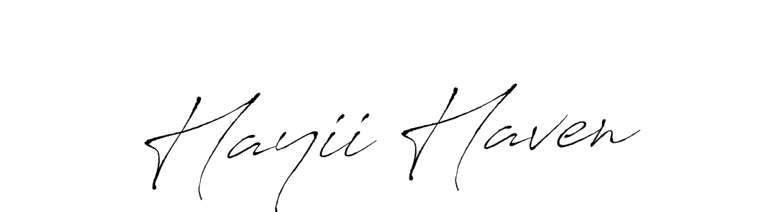 Design your own signature with our free online signature maker. With this signature software, you can create a handwritten (Antro_Vectra) signature for name Hayii Haven. Hayii Haven signature style 6 images and pictures png