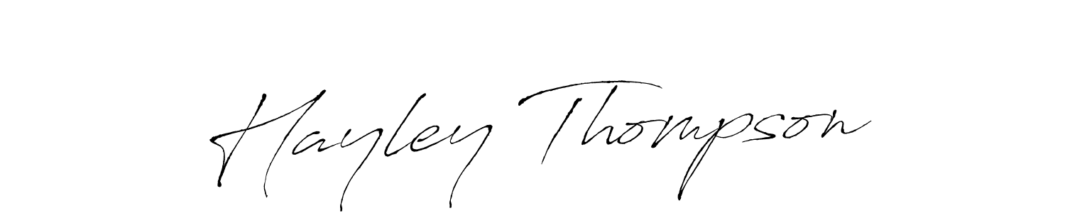 Also we have Hayley Thompson name is the best signature style. Create professional handwritten signature collection using Antro_Vectra autograph style. Hayley Thompson signature style 6 images and pictures png