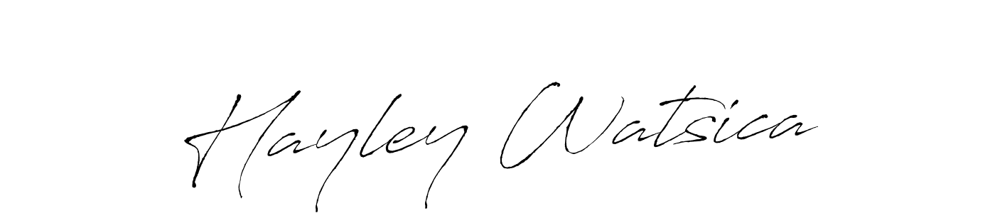 It looks lik you need a new signature style for name Hayley Watsica. Design unique handwritten (Antro_Vectra) signature with our free signature maker in just a few clicks. Hayley Watsica signature style 6 images and pictures png