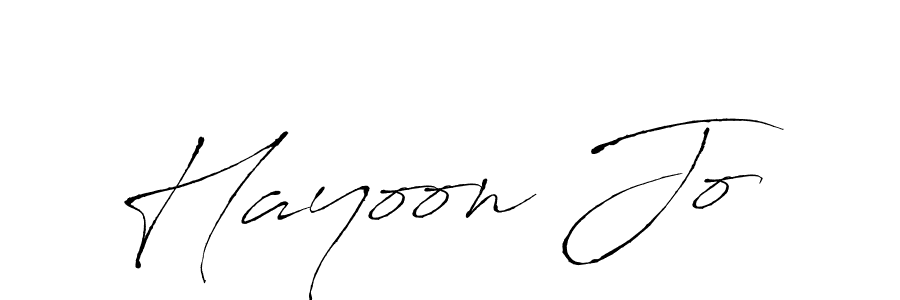 Design your own signature with our free online signature maker. With this signature software, you can create a handwritten (Antro_Vectra) signature for name Hayoon Jo. Hayoon Jo signature style 6 images and pictures png
