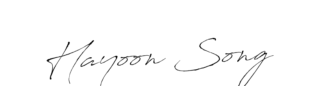 Design your own signature with our free online signature maker. With this signature software, you can create a handwritten (Antro_Vectra) signature for name Hayoon Song. Hayoon Song signature style 6 images and pictures png