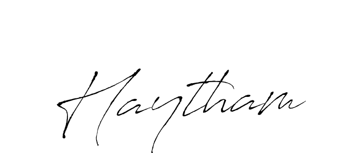Use a signature maker to create a handwritten signature online. With this signature software, you can design (Antro_Vectra) your own signature for name Haytham. Haytham signature style 6 images and pictures png