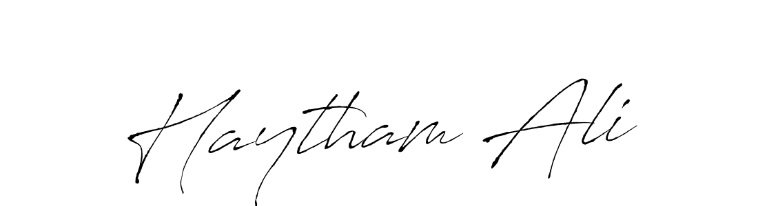 Design your own signature with our free online signature maker. With this signature software, you can create a handwritten (Antro_Vectra) signature for name Haytham Ali. Haytham Ali signature style 6 images and pictures png