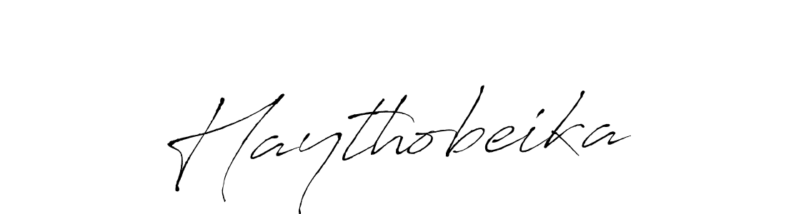 Use a signature maker to create a handwritten signature online. With this signature software, you can design (Antro_Vectra) your own signature for name Haythobeika. Haythobeika signature style 6 images and pictures png