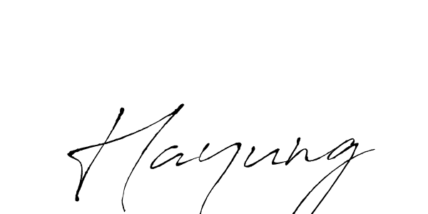 Use a signature maker to create a handwritten signature online. With this signature software, you can design (Antro_Vectra) your own signature for name Hayung. Hayung signature style 6 images and pictures png