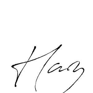 Use a signature maker to create a handwritten signature online. With this signature software, you can design (Antro_Vectra) your own signature for name Haz. Haz signature style 6 images and pictures png