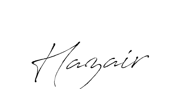 Create a beautiful signature design for name Hazair. With this signature (Antro_Vectra) fonts, you can make a handwritten signature for free. Hazair signature style 6 images and pictures png