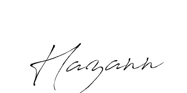 How to make Hazann signature? Antro_Vectra is a professional autograph style. Create handwritten signature for Hazann name. Hazann signature style 6 images and pictures png