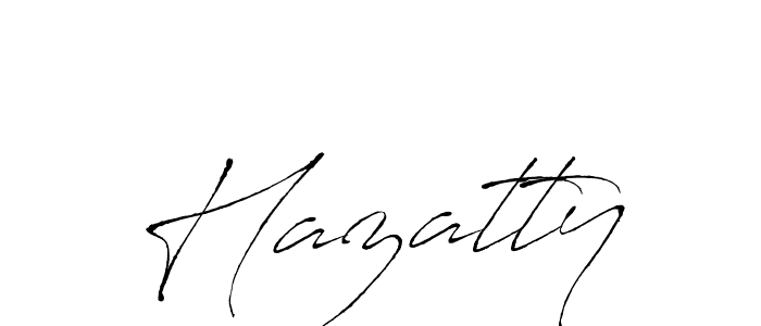 Make a beautiful signature design for name Hazatty. With this signature (Antro_Vectra) style, you can create a handwritten signature for free. Hazatty signature style 6 images and pictures png