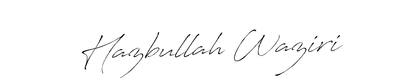 Hazbullah Waziri stylish signature style. Best Handwritten Sign (Antro_Vectra) for my name. Handwritten Signature Collection Ideas for my name Hazbullah Waziri. Hazbullah Waziri signature style 6 images and pictures png