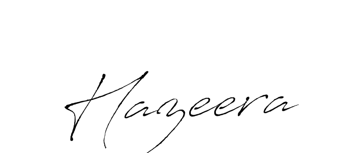 Design your own signature with our free online signature maker. With this signature software, you can create a handwritten (Antro_Vectra) signature for name Hazeera. Hazeera signature style 6 images and pictures png