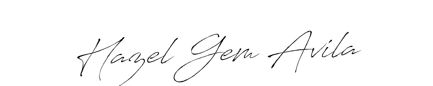 Also we have Hazel Gem Avila name is the best signature style. Create professional handwritten signature collection using Antro_Vectra autograph style. Hazel Gem Avila signature style 6 images and pictures png