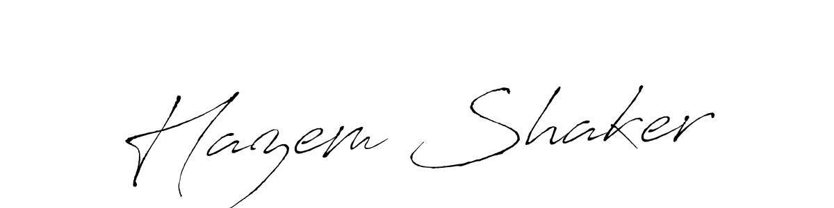 Design your own signature with our free online signature maker. With this signature software, you can create a handwritten (Antro_Vectra) signature for name Hazem Shaker. Hazem Shaker signature style 6 images and pictures png