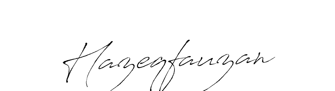 How to make Hazeqfauzan name signature. Use Antro_Vectra style for creating short signs online. This is the latest handwritten sign. Hazeqfauzan signature style 6 images and pictures png