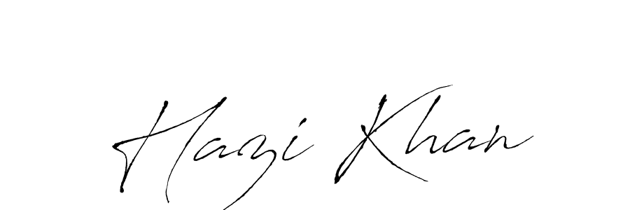 How to make Hazi Khan name signature. Use Antro_Vectra style for creating short signs online. This is the latest handwritten sign. Hazi Khan signature style 6 images and pictures png