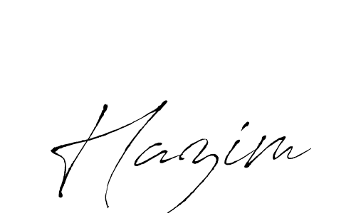 Make a beautiful signature design for name Hazim. With this signature (Antro_Vectra) style, you can create a handwritten signature for free. Hazim signature style 6 images and pictures png