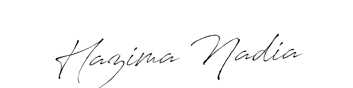 Also You can easily find your signature by using the search form. We will create Hazima Nadia name handwritten signature images for you free of cost using Antro_Vectra sign style. Hazima Nadia signature style 6 images and pictures png