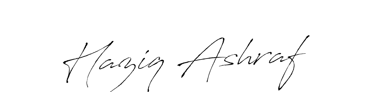 Haziq Ashraf stylish signature style. Best Handwritten Sign (Antro_Vectra) for my name. Handwritten Signature Collection Ideas for my name Haziq Ashraf. Haziq Ashraf signature style 6 images and pictures png