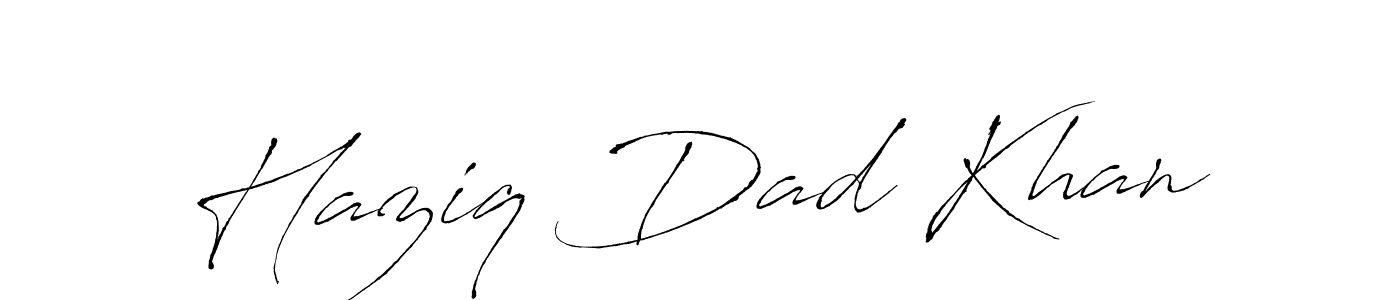 You can use this online signature creator to create a handwritten signature for the name Haziq Dad Khan. This is the best online autograph maker. Haziq Dad Khan signature style 6 images and pictures png