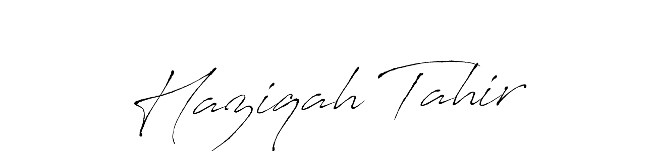 Haziqah Tahir stylish signature style. Best Handwritten Sign (Antro_Vectra) for my name. Handwritten Signature Collection Ideas for my name Haziqah Tahir. Haziqah Tahir signature style 6 images and pictures png